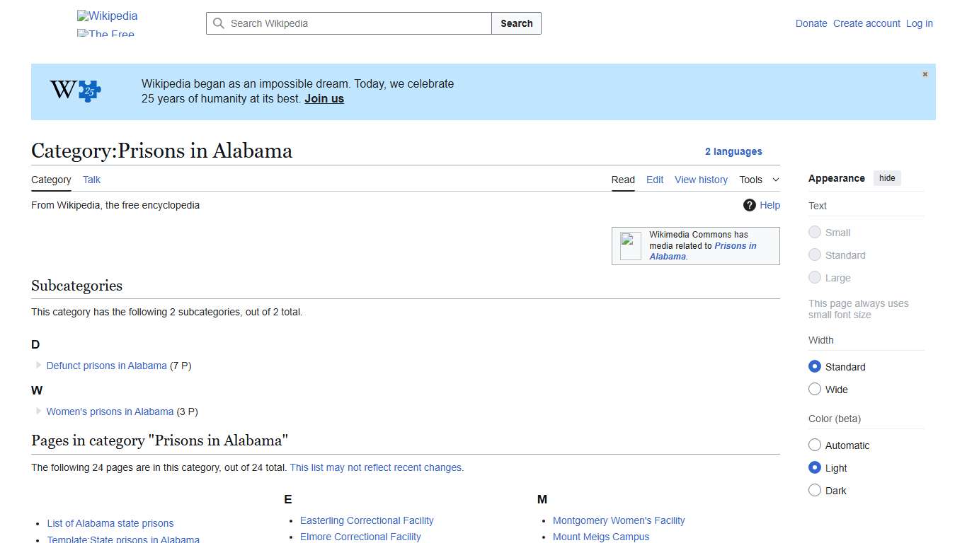 Category:Prisons in Alabama - Wikipedia